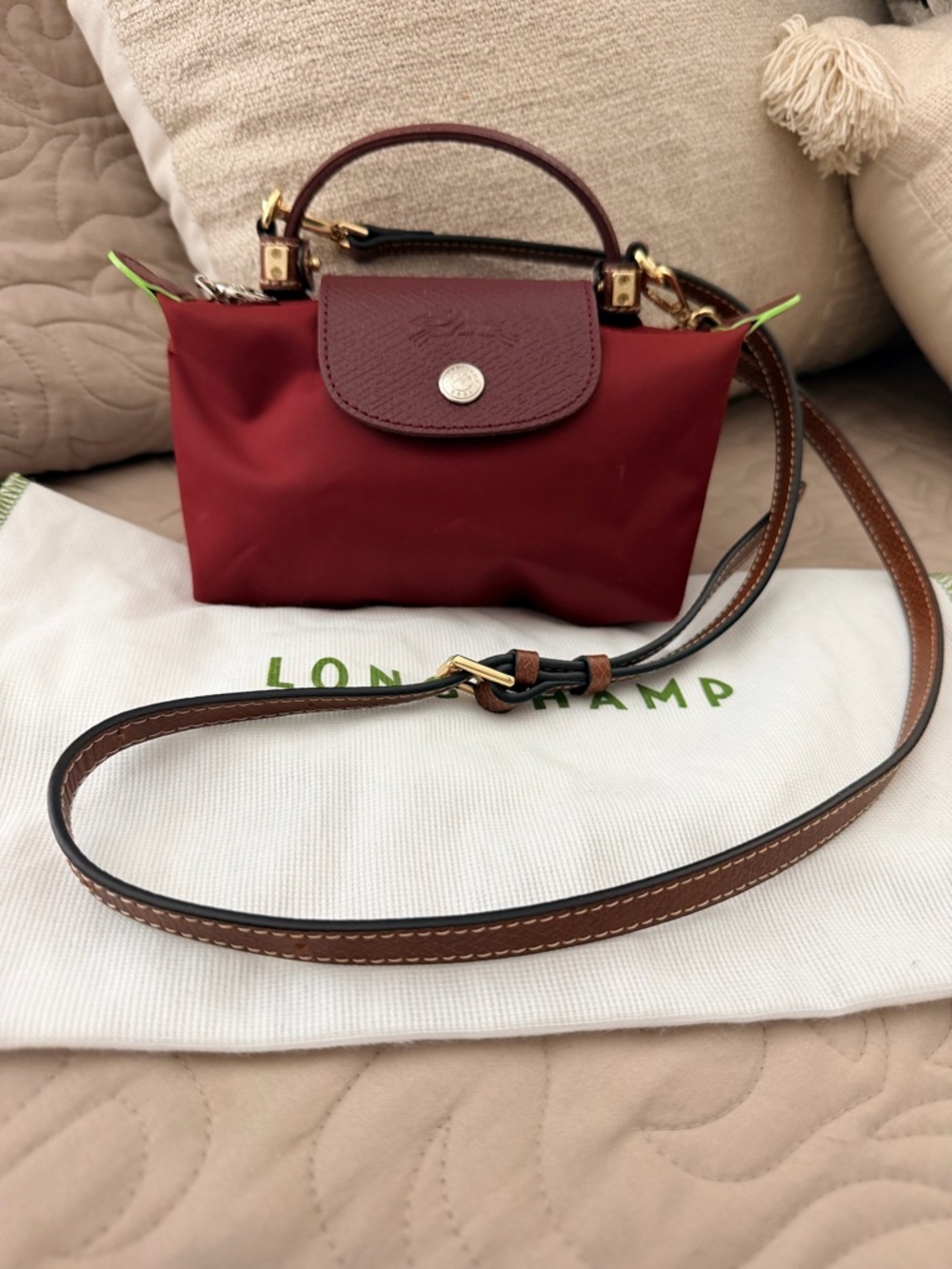 Longchamp Le Pliage XS Pomegranate Bag
